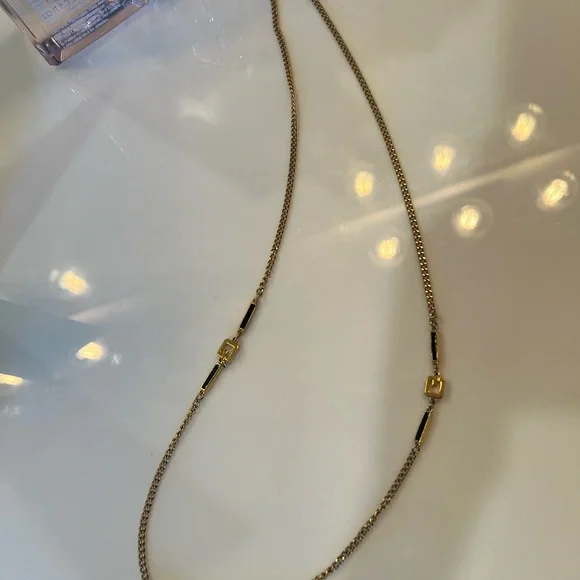 Givenchy Chic Gold-Tone Double Chain Necklace - Picture 4 of 5